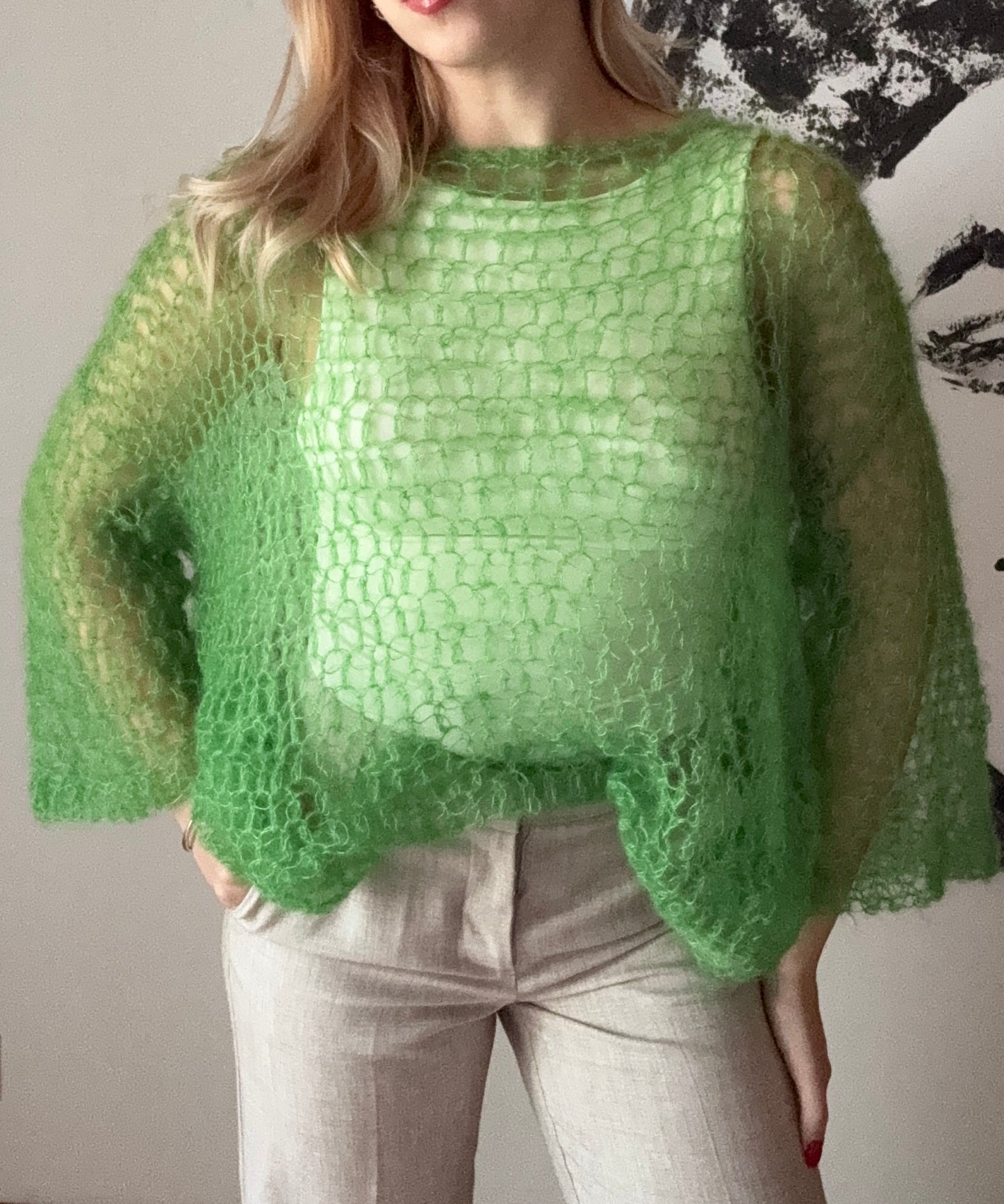 Kid mohair neulepaita