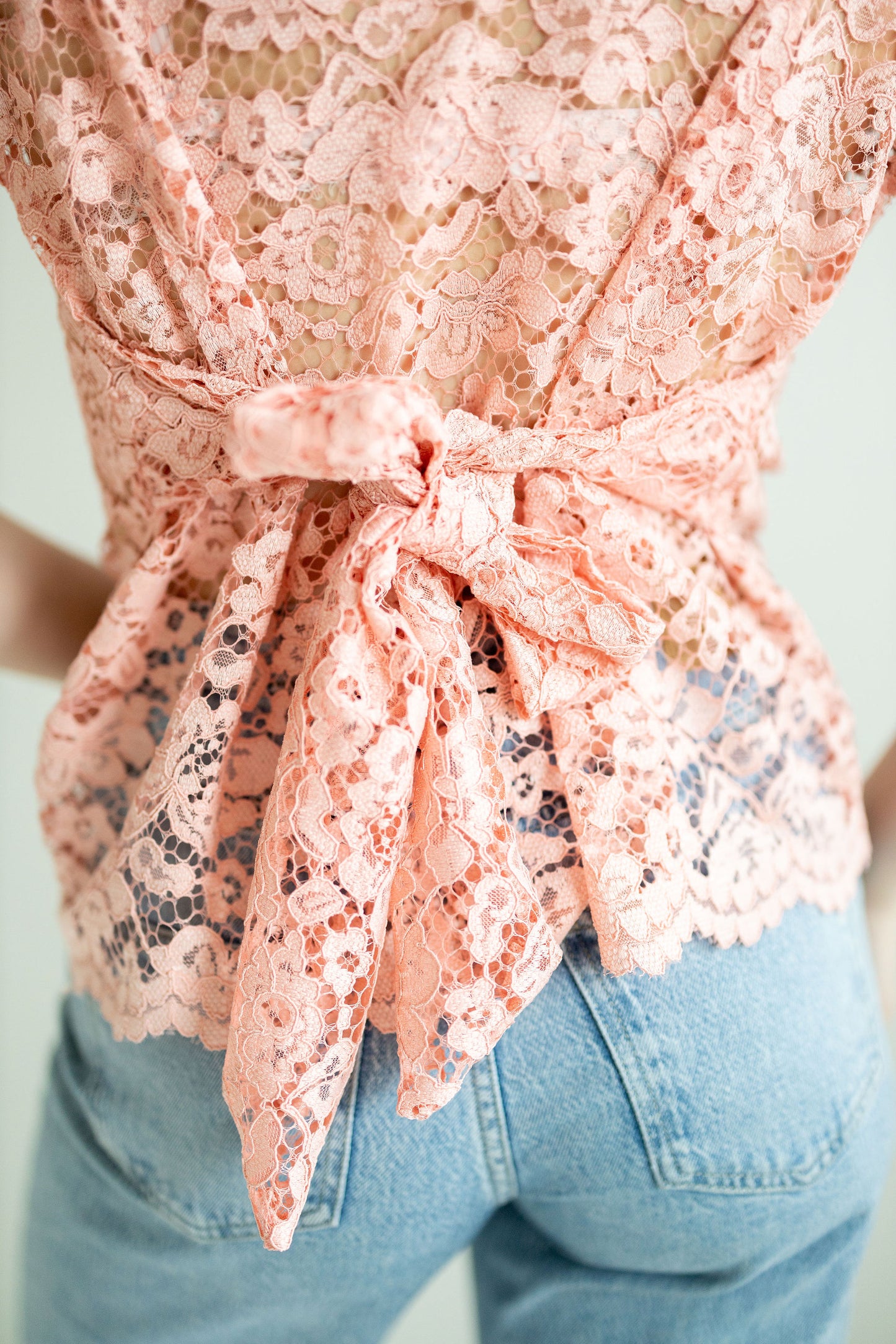 LACE tie top