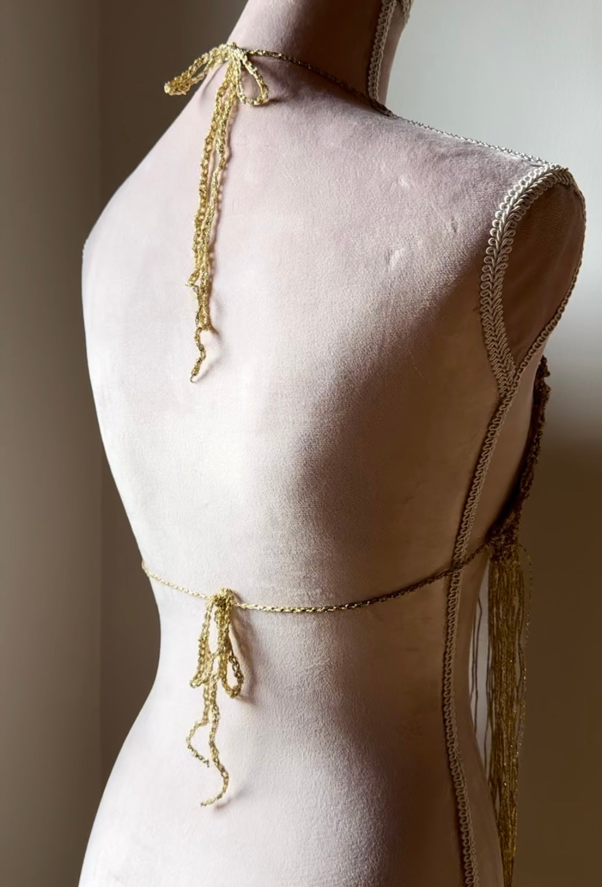 Golden fringe top