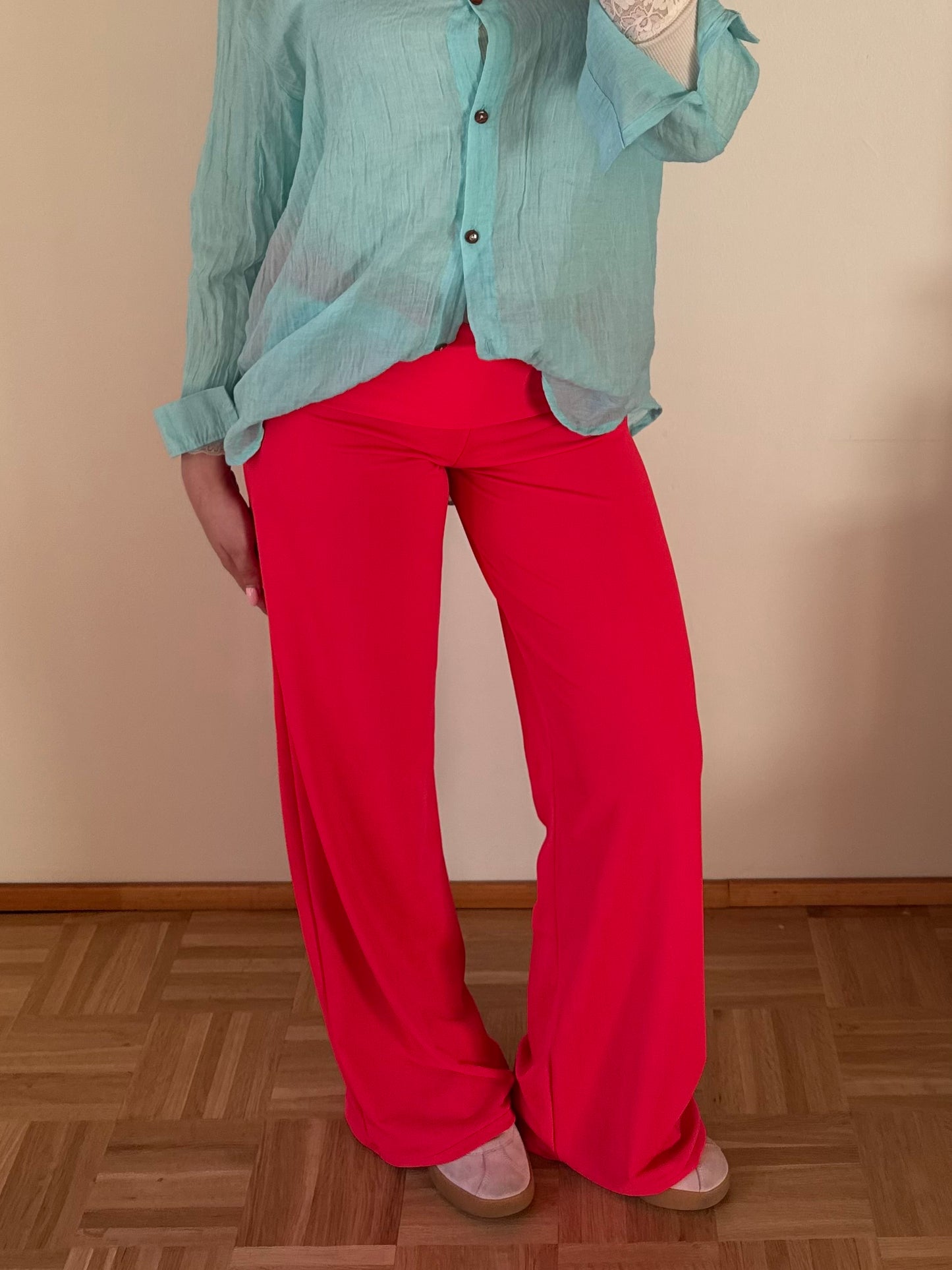 Folded Yoga pants -berry