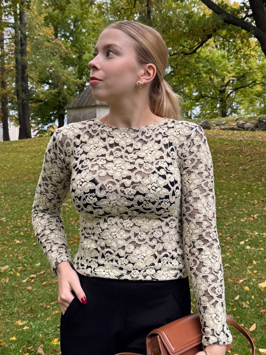 LACE top long sleeve